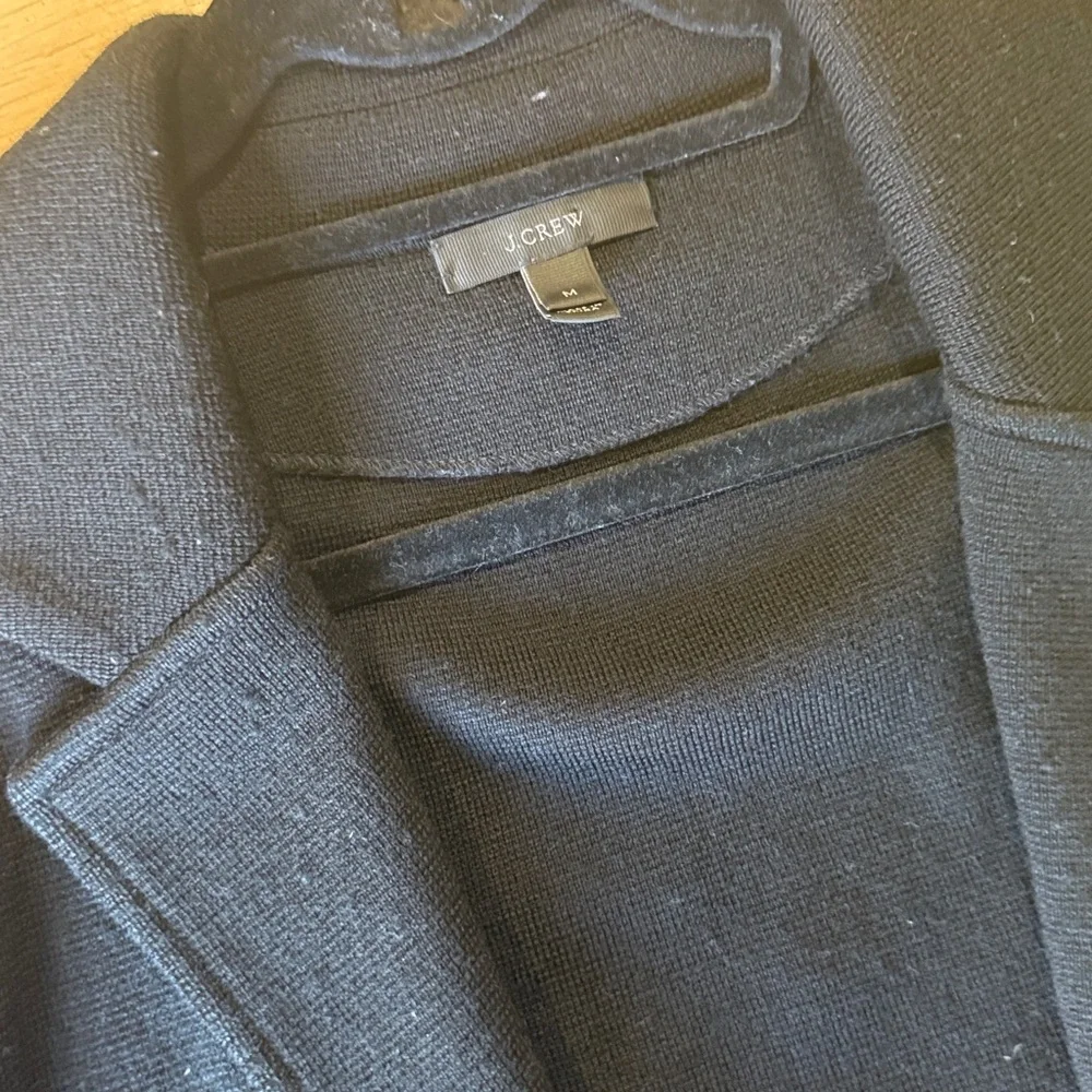 100% Merino Wool Black mid length Cardigan, M - Picture 3 of 4